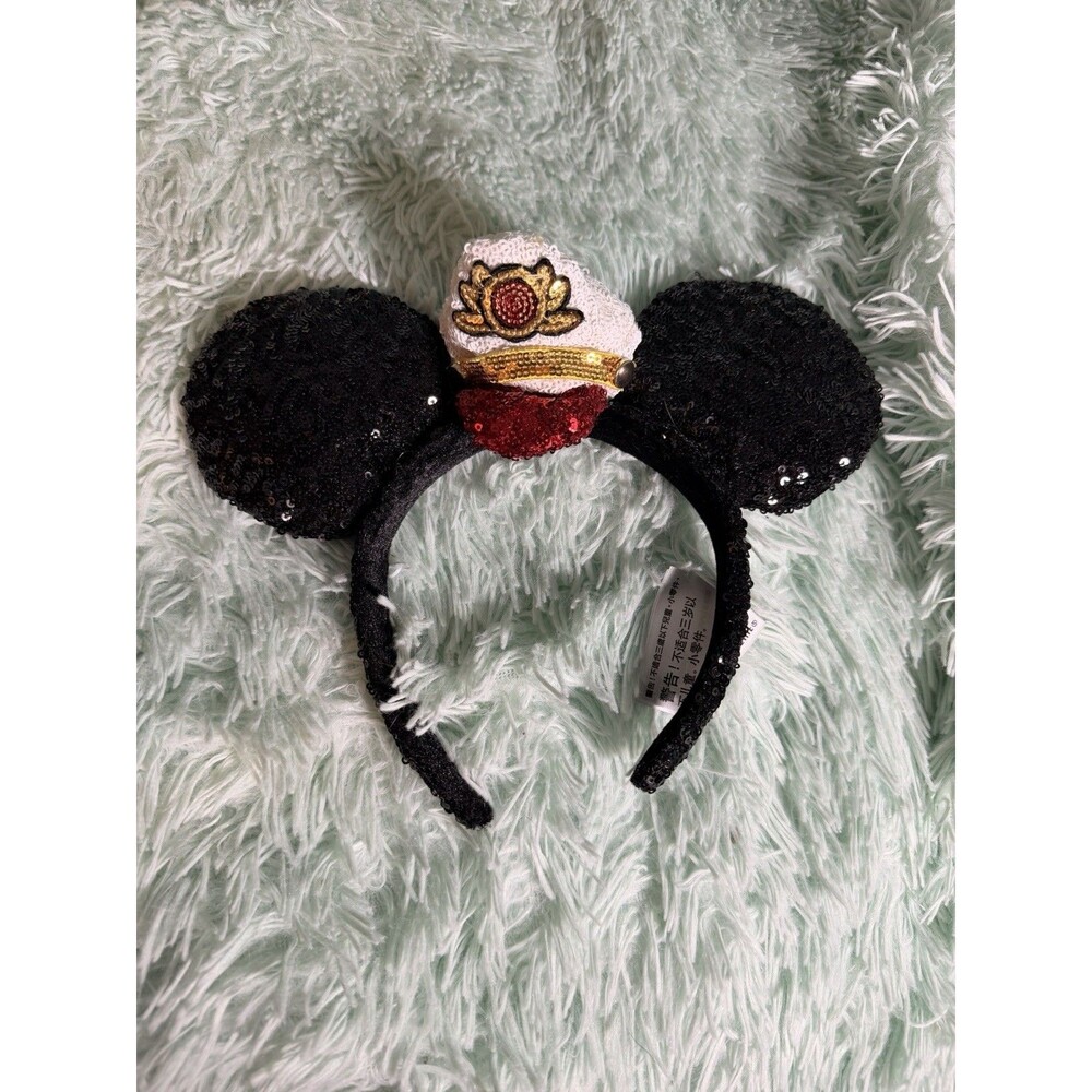 Disney Cruise Line DCL Captain Minnie Ears Headband 2026 Sparkle Mickey Hat
